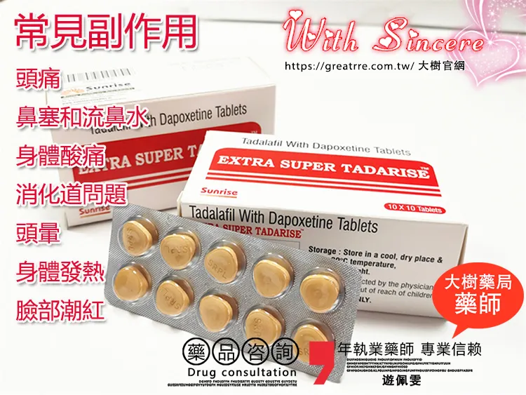 雙效犀利士常見副作用一覽表