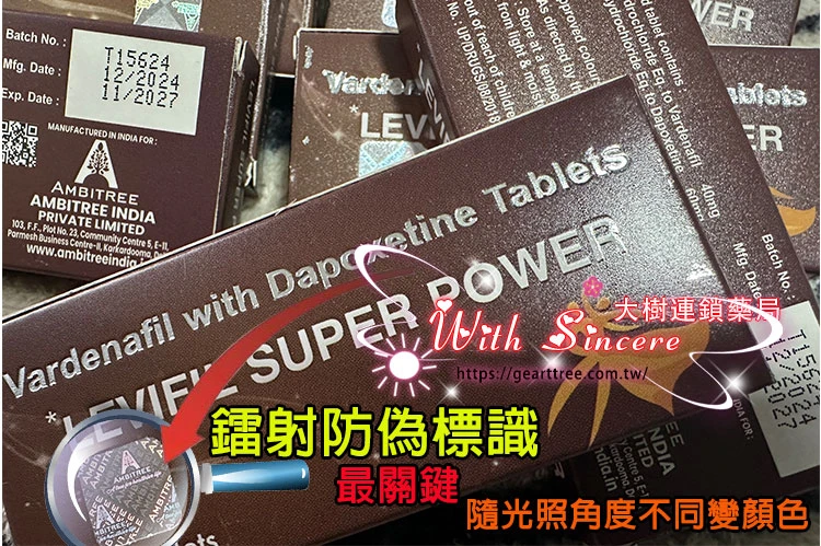 雙效艾力達Super Levifil真偽辨識技巧