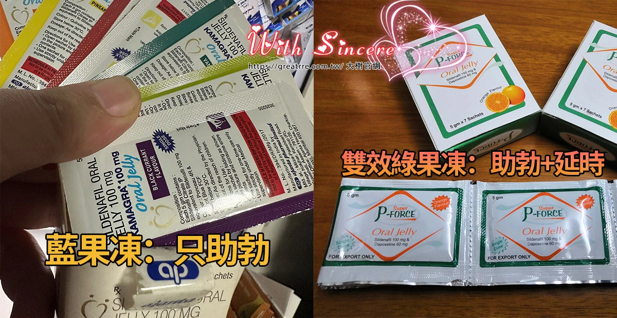 藍果凍與雙效綠果凍功效對比圖表